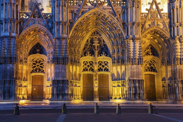 Entrance of the Cathedral of Tours, Indre-et-Loire, France