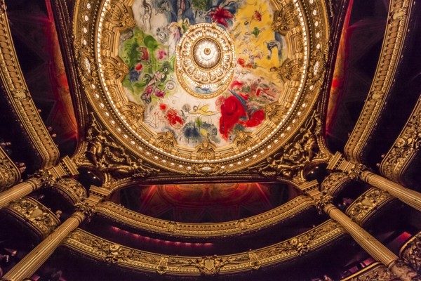PARIS, france, DECEMBER 22 : An interior view of Opera de Paris, Palais Garnier, Paris Opera house shown on december 22, 2012 in Paris, france