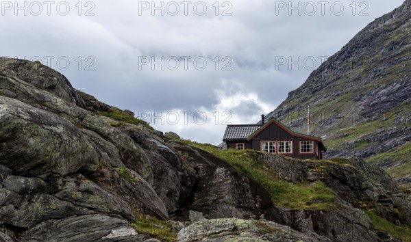 View of the Norwegian mountains in the Trollstigen region