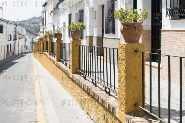 Typical spanish village. Street and houses