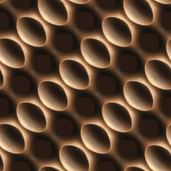 3D effect seamless background, wallpaper decoration brown leather pattern