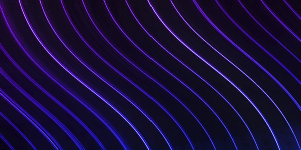 Neon Glow blue and purple lines on a dark background, Cyberpunk background