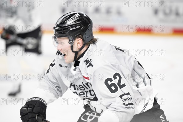 PSD Bank Dome, Düsseldorf, North Rhine-Westphalia, Parker Tuomie (Koelner Haie, #62), PENNY DEL, Düsseldorfer EG- Kölner Haie on 24.01.2025 at the PSD Bank Dome in Düsseldorf Germany