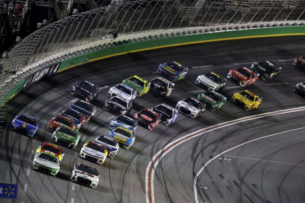 NASCAR Cup Driver, AJ Allmendinger (16) races off turn four during the Quaker State 400 Available at Walmart at the Atlanta Motor Speedway in Hampton GA