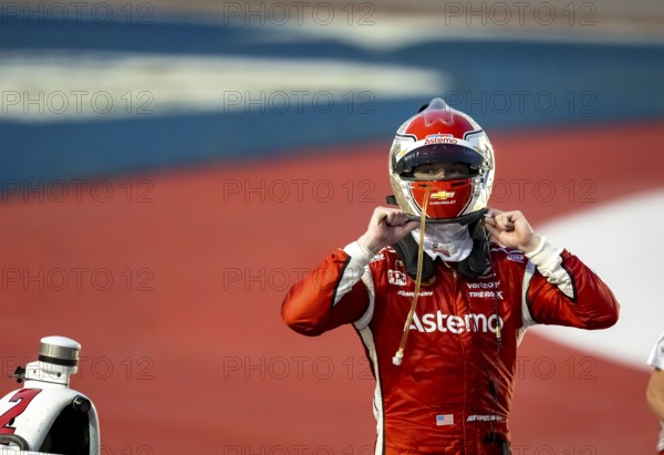 NTT INDYCAR SERIES driver, JOSEF NEWGARDEN (2) of Nashville, Tennessee, comes in third place for the Hy-Vee Homefront 250 at Iowa Speedway in Newton, IA