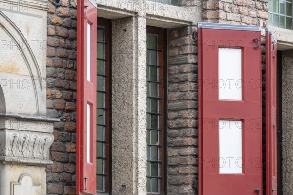 Red brick building with windows