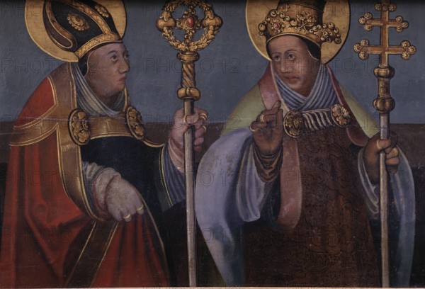 Painting on the carved altar, St., Saint, Saint