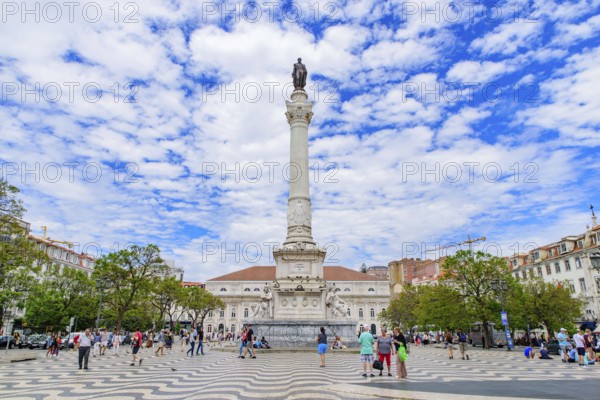 Column of Pedro IV on Rossio Square in Lisbon, Portugal