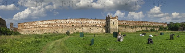 Stare Selo, Ukraine 10.07.2021. Stare Selo Castle ruins in Lviv region of Ukraine on a sunny summer day, Stare Selo, Ukraine