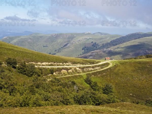 Mountain hut on the Napoleon Route close to the French-Spanish border, St Jean Pied de Port, France