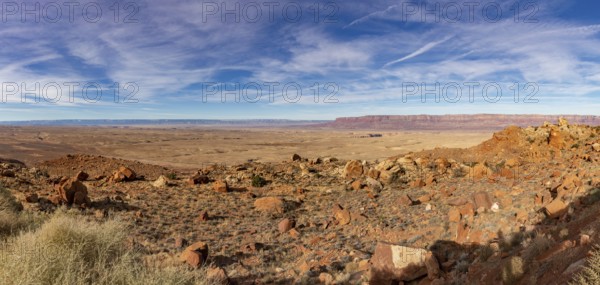 A panorama picture of the Grand Canyon landscape as seen from the Arizona desert