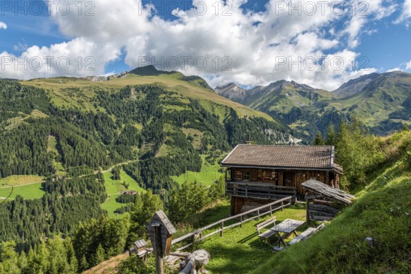 A typical alpine wooden house in the High Tauern National Park, Austria