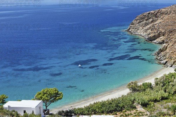 Levressos beach of Amorgos island in Cyclades, Greece