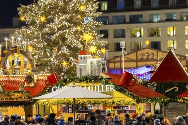 The Dresden Striezelmarkt is a Christmas market in Dresden. It has been held in Advent since 1434, usually on the Altmarkt square, and attracts an average of around two million visitors every year. It is the oldest certified Christmas market in Germany. Dresden, Saxony, Germany