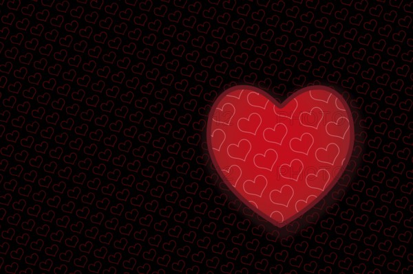 Elegant decorative heart pattern design for fabric, wallpaper, gift paper, banner, cover, poster, presentation, magazine, leaflet