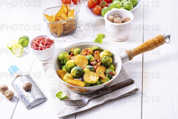 Roasted Brussels sprouts with honey and sesame seeds from the oven