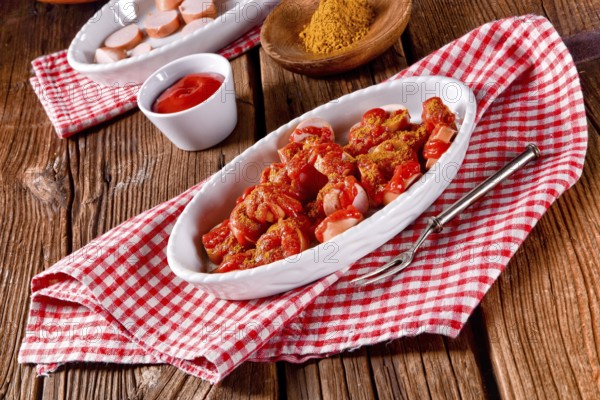 Sausage in curry sauce