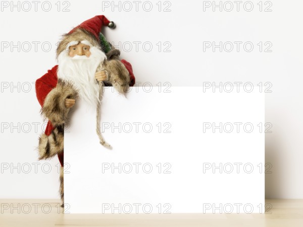 An image of a Santa Claus text space background
