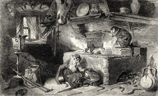 Witches' Kitchen, first part of the tragic play Faust by Johann Wolfgang von Goethe