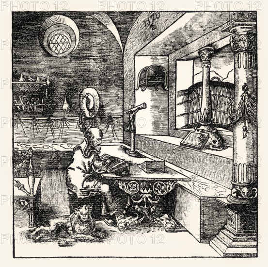 Saint Jerome, Biblia dudesch by Ludwig Trutebul, 1520, facsimile of the 19th century