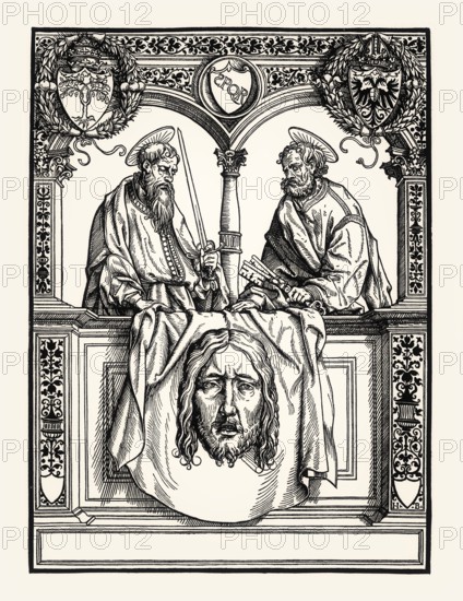 St. Peter and St. Paul with the Sudarium, 1512, by Hans Burgkmair the Elder, facsimile of the 19th century