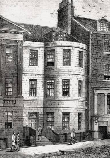 Sir Walter Scott's house in Castle Street, Edinburgh, Scotland, 19th century