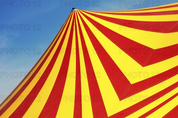Red and yellow circus dome