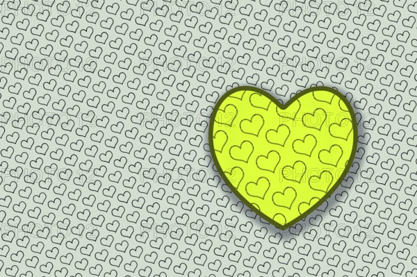 Elegant decorative heart pattern design for fabric, wallpaper, gift paper, banner, cover, poster, presentation, magazine, leaflet