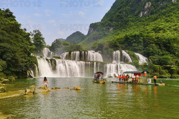 Typical Vietnamese landscape in spring with green vegetation