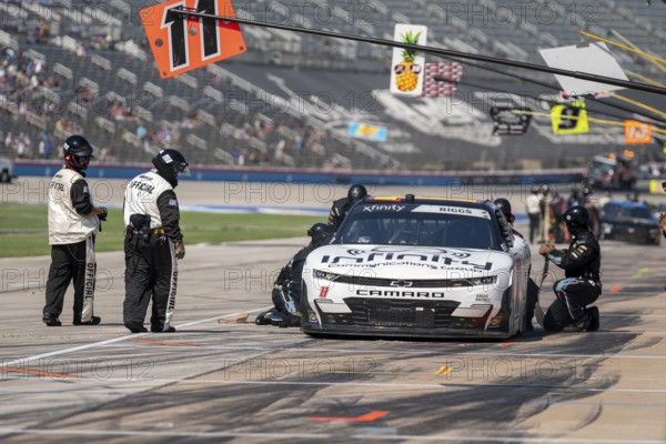 NASCAR Xfinity Series Driver Layne Riggs (11) races for position for the Andy's Frozen Custard 300 at the Texas Motor Speedway in Fort Worth TX