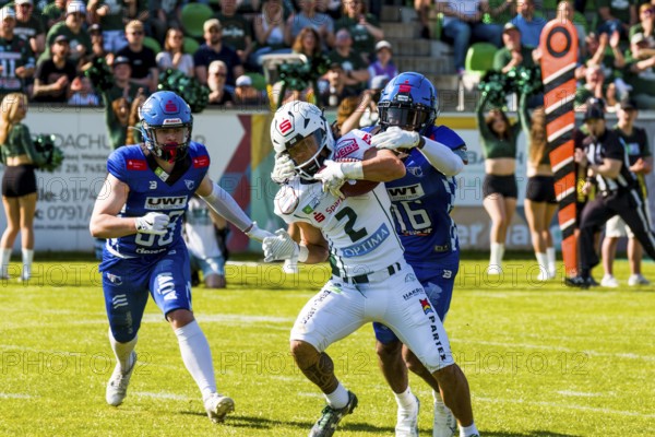 German Football League, Game: Schwäbisch Hall Unicorns, Allgäu Comets in the Optima Sportpark in Schwäbisch Hall Germany on 11. May. 2024