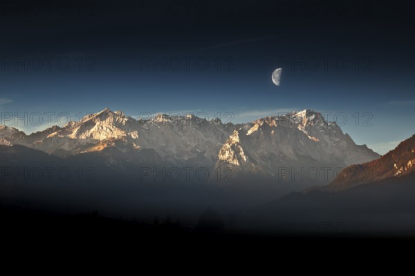An image of the Zugspitze in Bavaria Germany