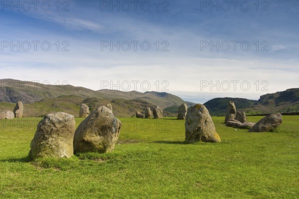 Castlerigg Stones Circle, famous mystic place in Keswick, Great Britain