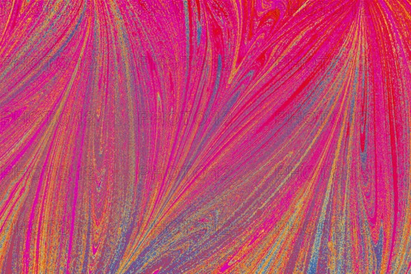 Beautiful abstract art of Ebru marbling painting techniques on water with acrylic paints