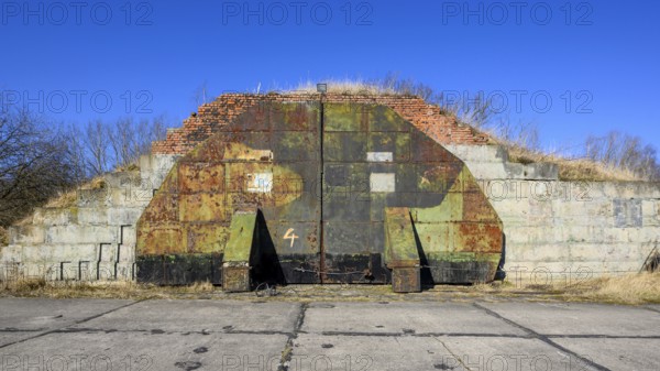 Bunker on an old russian airfield for fighter plane