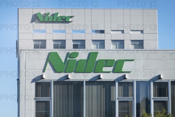 Tokyo, Japan. Nov 5, 2023. A Nidec Corporation logo. A Japanese manufacturer and distributor of electric motors