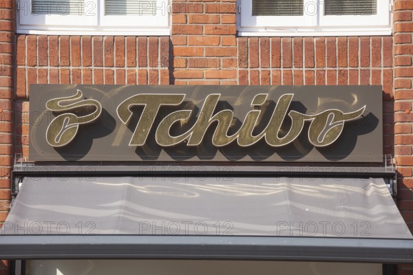 Tschibo lettering and logo on a Tschibo branch, Bremen, Germany