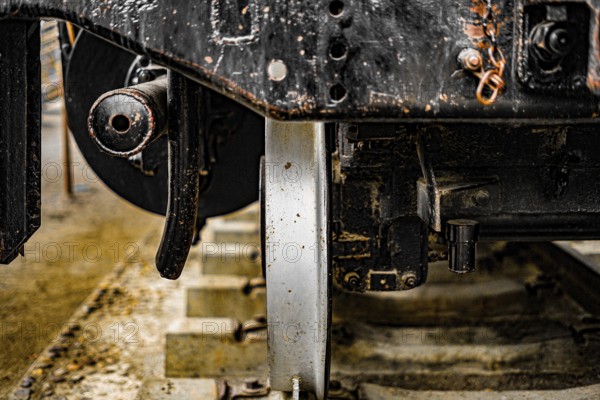 Steam locomotive of the machine room. Shooting Location: Tokyo metropolitan area
