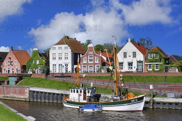 The harbour of Greetsiel in East Frisia, East Frisia, Lower Saxony, Federal Republic of Germany