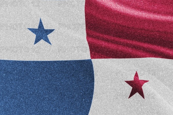 Panama glitter flag, national flag, glittering flag sparkle background
