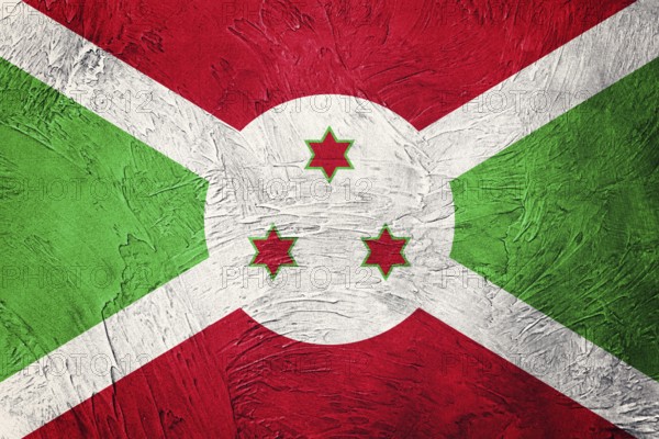 Grunge Burundi flag. Burundi flag with grunge texture