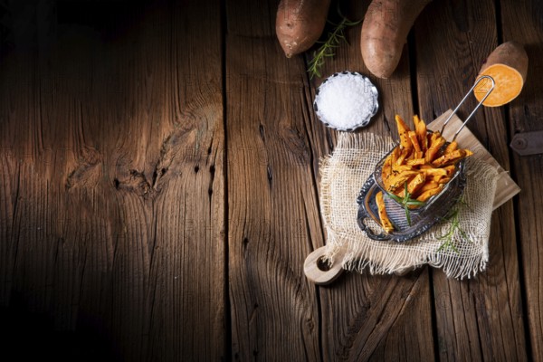 Crispy sweet potato fries from the oven