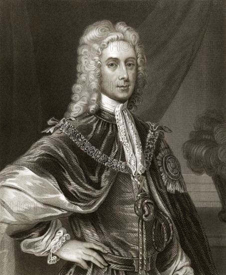 Feldmarschall John Campbell, 2. Herzog von Argyll, 1. Herzog von Greenwich, Lord Lorne, 1680-1743, schottischer Adliger und hoher Befehlshaber der britischen Armee