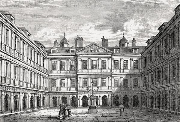 The courtyard of the Palace of Holyroodhouse, Edinburgh, Scotland, 18th century