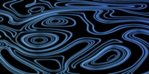 Neon Glow blue lines on a dark background, Glowing background