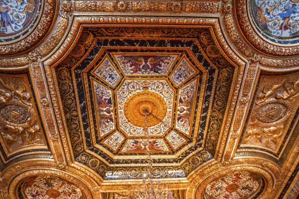FONTAINEBLEAU FRANCE APRIL 16, interiors and details of castle of Fontainebleau, France, APRIL 16, 2013 in Fontainebleau, France