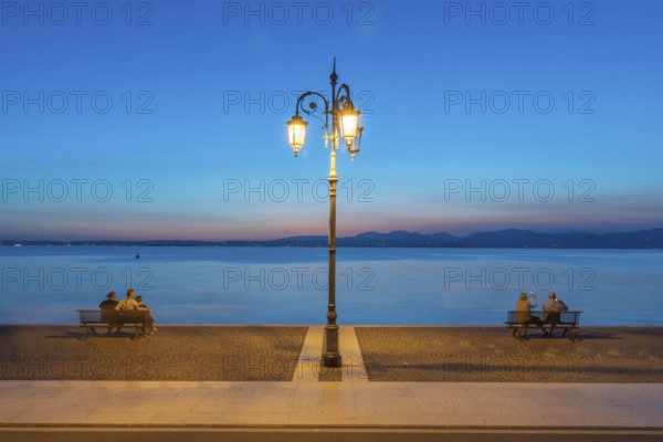 Sunset over Lake Garda in Lazise, Italy