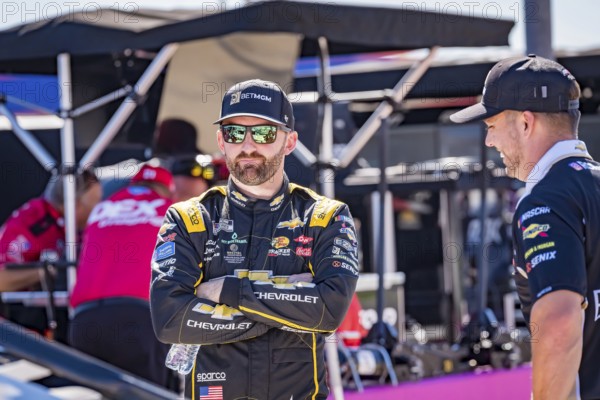 NASCAR Cup Series driver, AUSTIN DILLON (3), prepares to practice for the Bank of America ROVAL 400 at Charlotte Motor Speedway Road Course in Concord, NC, Concord, United States of America