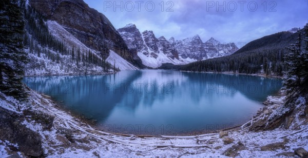 Beautiful autumn landscape scene in mountain in background in west Canada