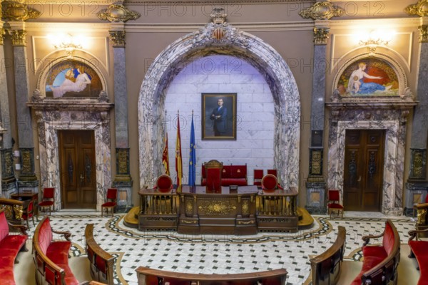 Meeting room in the Ajuntament de València (Valencia City Council), Valencia, Autonomous Community of Valencia, Province of Valencia, Spain